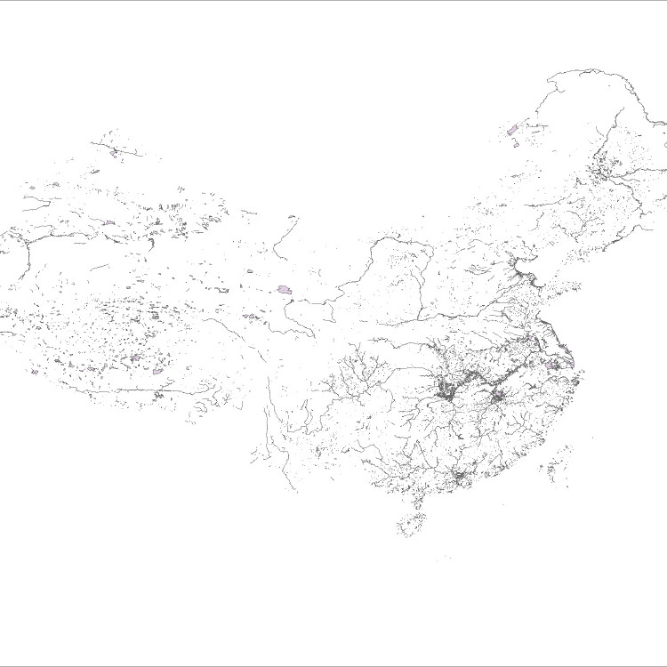 全国1-8级水系（河流、湖泊、池塘）矢量数据