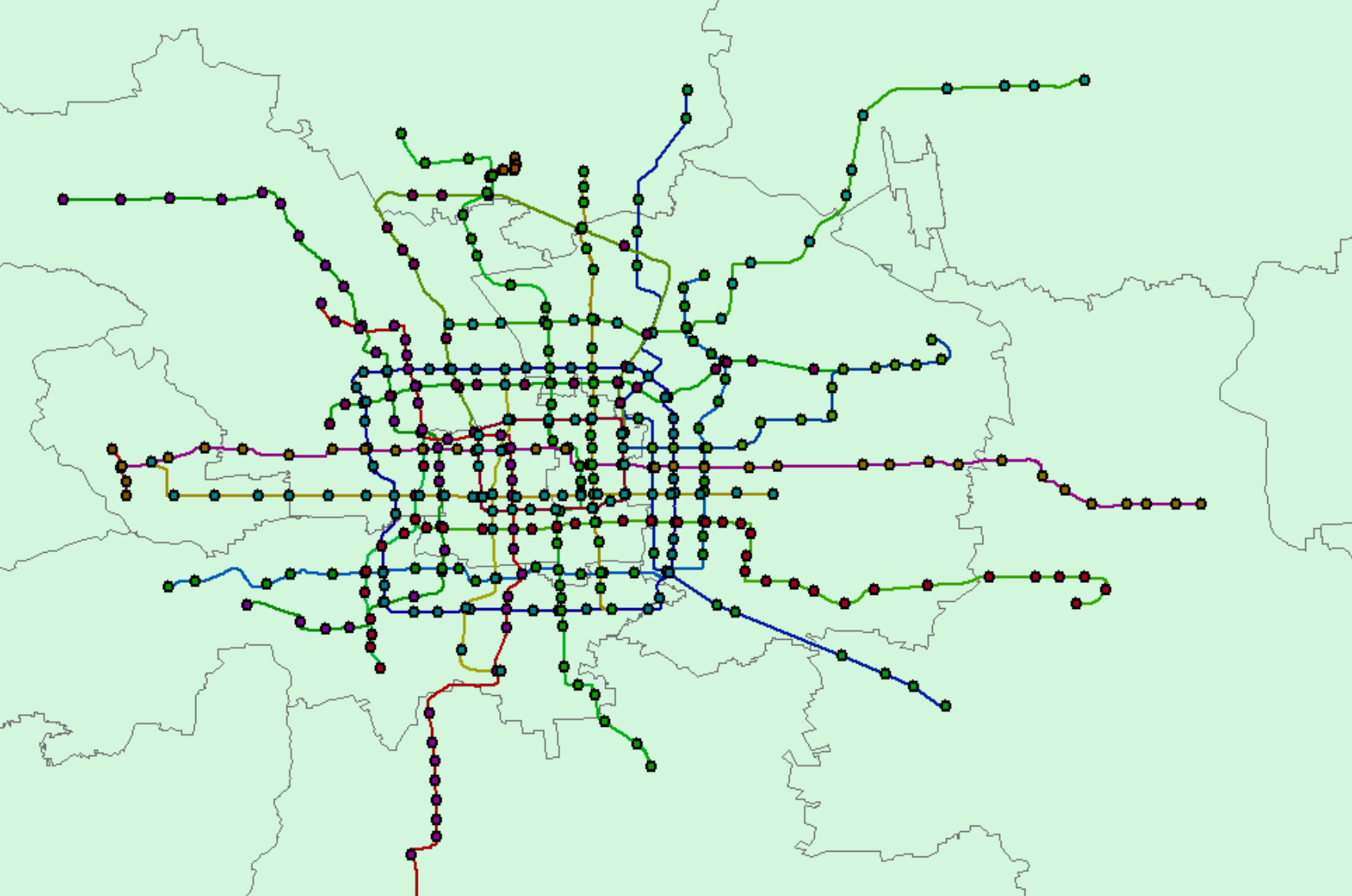 2022年全国地铁线路与站点矢量数据