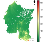 江苏省常州市金坛区的alos卫星12.5mDEM数据