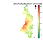 海南省海口市龙华区的alos卫星DEM数据