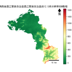 海南省昌江黎族自治县昌江黎族自治县的alos卫星12.5mDEM数据