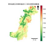贵州省遵义市桐梓县的alos卫星12.5mDEM数据