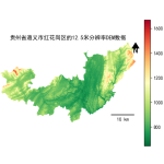 贵州省遵义市红花岗区的alos卫星12.5mDEM数据