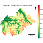 贵州省遵义市赤水市的alos卫星12.5mDEM数据