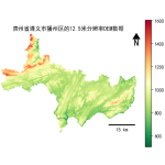 贵州省遵义市播州区的alos卫星12.5mDEM数据