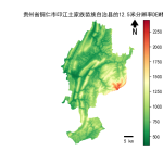 贵州省铜仁市印江土家族苗族自治县的alos卫星12.5mDEM数据