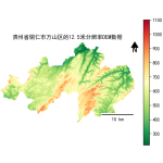 贵州省铜仁市万山区的alos卫星12.5mDEM数据