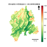 贵州省铜仁市思南县的alos卫星12.5mDEM数据