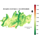 贵州省铜仁市石阡县的alos卫星12.5mDEM数据