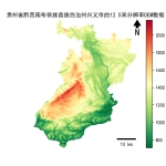 贵州省黔西南布依族苗族自治州兴义市的alos卫星12.5mDEM数据