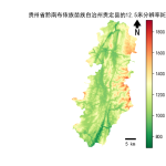 贵州省黔南布依族苗族自治州贵定县的alos卫星12.5mDEM数据