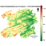 贵州省黔东南苗族侗族自治州天柱县的alos卫星12.5mDEM数据