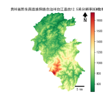 贵州省黔东南苗族侗族自治州台江县的alos卫星12.5mDEM数据