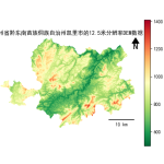 贵州省黔东南苗族侗族自治州凯里市的alos卫星12.5mDEM数据