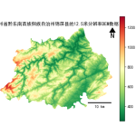 贵州省黔东南苗族侗族自治州锦屏县的alos卫星12.5mDEM数据