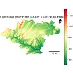 贵州省黔东南苗族侗族自治州岑巩县的alos卫星12.5mDEM数据