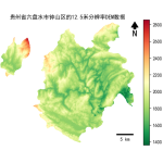 贵州省六盘水市钟山区的alos卫星12.5mDEM数据