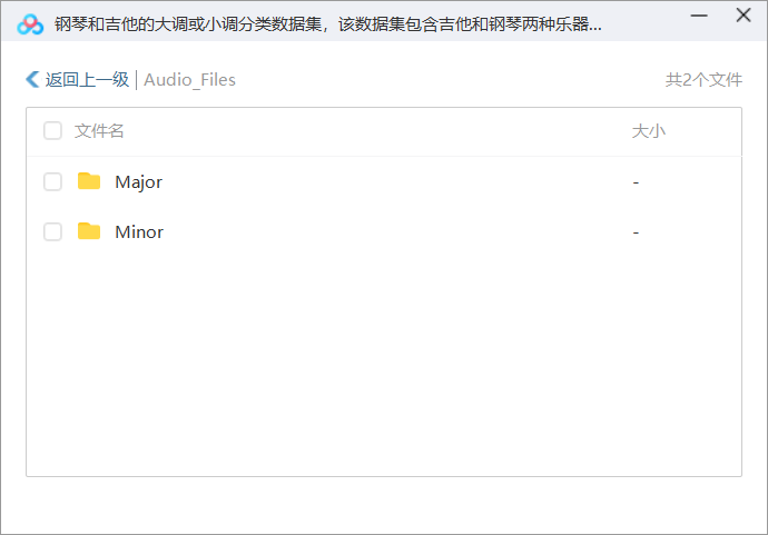 钢琴和吉他的大调或小调分类数据集，该数据集包含吉他和钢琴两种乐器的音频文件。这些数据是从各种来源搜集来的。音乐是关于模式的。每类有400左右个音频数据