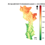 贵州省安顺市镇宁布依族苗族自治县的alos卫星12.5mDEM数据