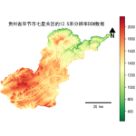 贵州省毕节市七星关区的alos卫星12.5mDEM数据