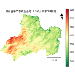 贵州省毕节市织金县的alos卫星12.5mDEM数据
