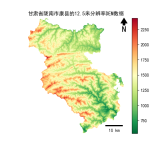 甘肃省陇南市康县的alos卫星12.5mDEM数据