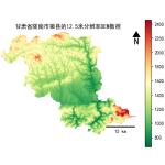 甘肃省陇南市徽县的alos卫星12.5mDEM数据
