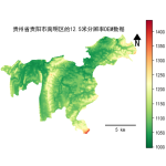 贵州省贵阳市南明区的alos卫星12.5mDEM数据
