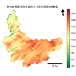 贵州省贵阳市修文县的alos卫星12.5mDEM数据