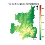 吉林省长春市二道区的alos卫星12.5mDEM数据