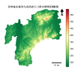 吉林省长春市九台区的alos卫星12.5mDEM数据