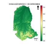 吉林省长春市双阳区的alos卫星12.5mDEM数据