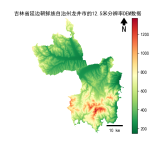 吉林省延边朝鲜族自治州龙井市的alos卫星12.5mDEM数据