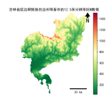 吉林省延边朝鲜族自治州珲春市的alos卫星12.5mDEM数据