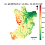 吉林省延边朝鲜族自治州和龙市的alos卫星12.5mDEM数据
