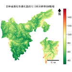 吉林省通化市通化县的alos卫星12.5mDEM数据