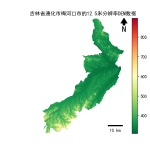吉林省通化市梅河口市的alos卫星12.5mDEM数据