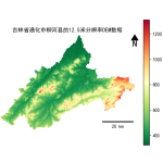吉林省通化市柳河县的alos卫星12.5mDEM数据