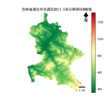 吉林省通化市东昌区的alos卫星12.5mDEM数据