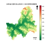 吉林省辽源市龙山区的alos卫星12.5mDEM数据