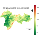 吉林省白山市江源区的alos卫星12.5mDEM数据