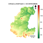 吉林省白山市靖宇县的alos卫星12.5mDEM数据