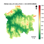 海南省五指山市五指山市的alos卫星12.5mDEM数据