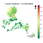 广东省湛江市麻章区的alos卫星12.5mDEM数据