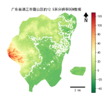 广东省湛江市霞山区的alos卫星12.5mDEM数据