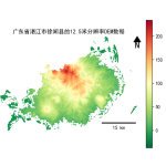 广东省湛江市徐闻县的alos卫星12.5mDEM数据