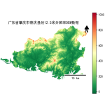 广东省肇庆市德庆县的alos卫星12.5mDEM数据