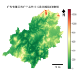 广东省肇庆市广宁县的alos卫星12.5mDEM数据