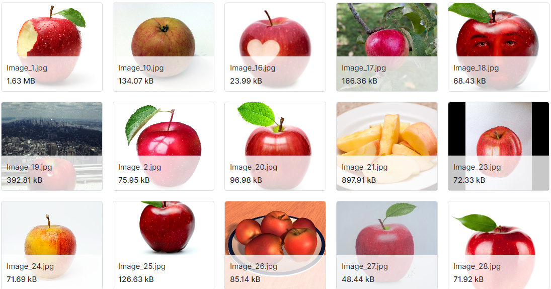 水果和蔬菜图像识别数据集