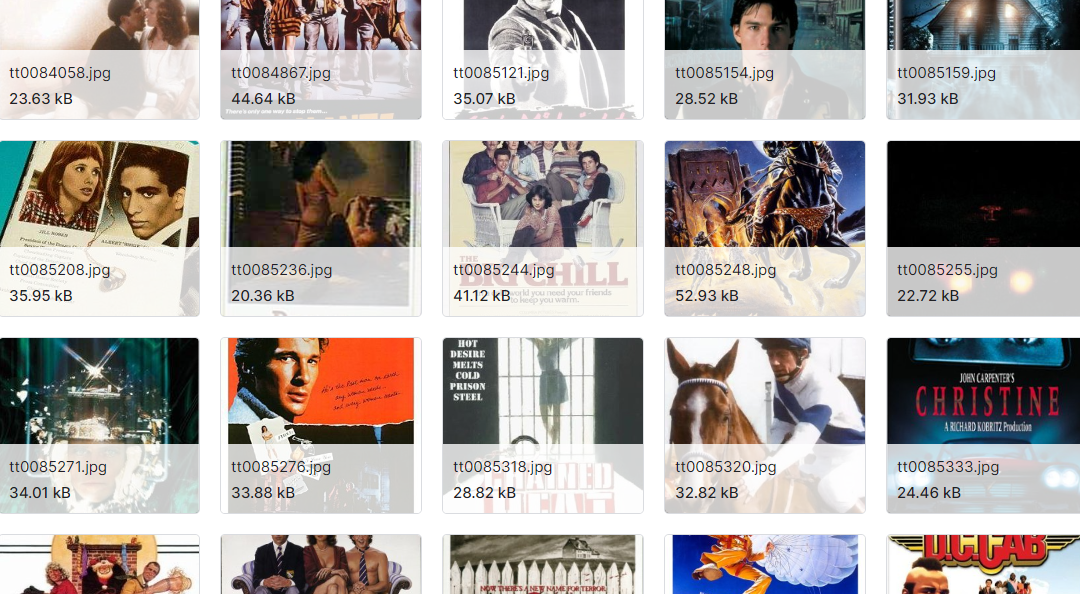 受人尊敬类型的电影海报数据集